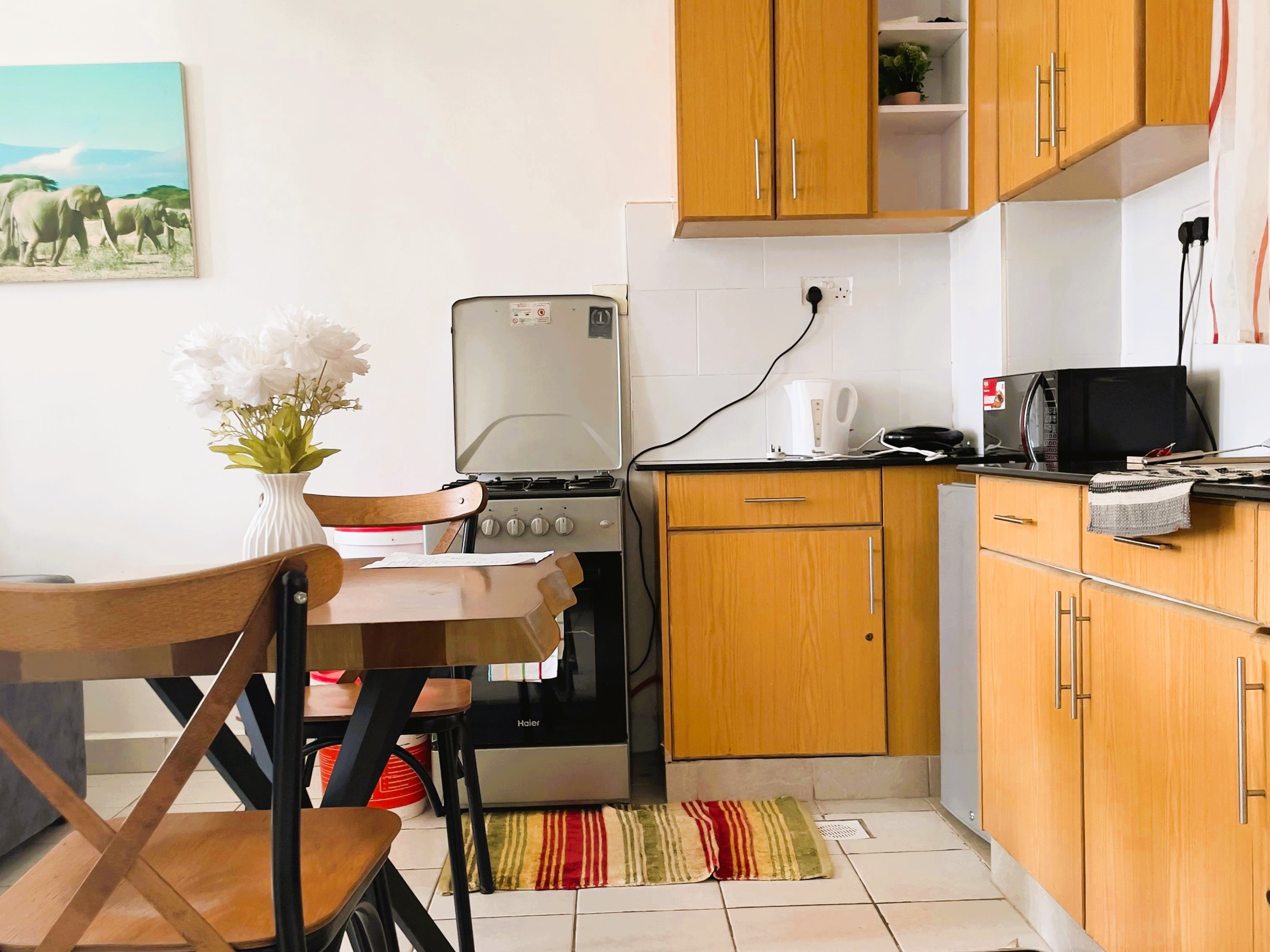 Chic 1BR kitchen at Racecourse Gardens, Nairobi